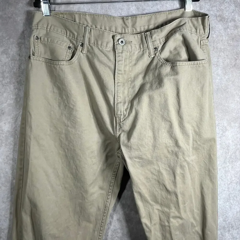 Levi's 505 Pants Mens Size 38X34‎ Brown Denim Regular Fit Straight Leg Casual